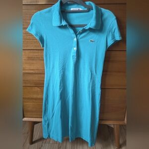 Lacoste Aqua Blue Polo Dress